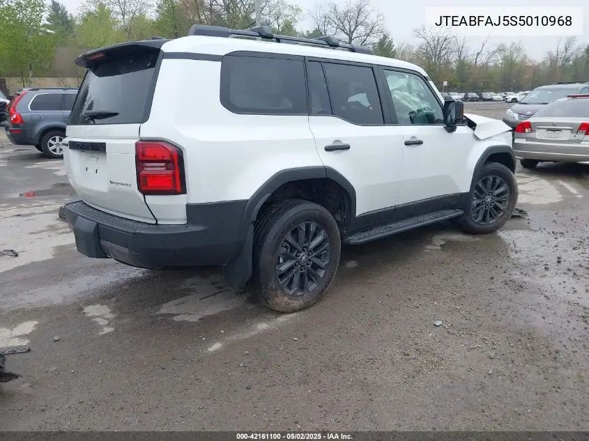 2025 Toyota Land Cruiser VIN: JTEABFAJ5S5010968 Lot: 42161100