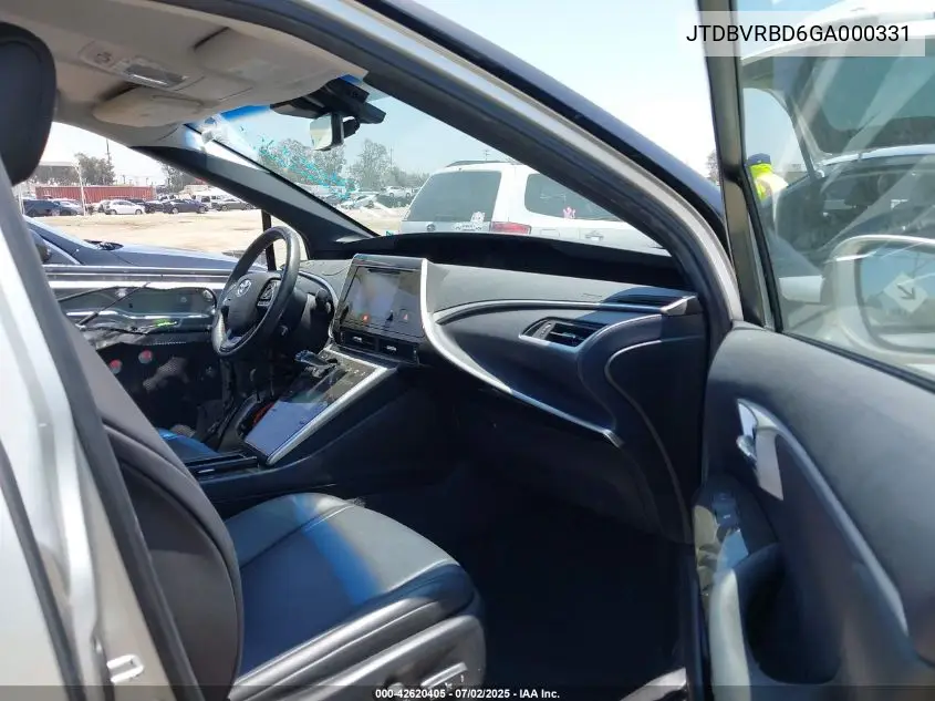 2016 Toyota Mirai VIN: JTDBVRBD6GA000331 Lot: 42620405