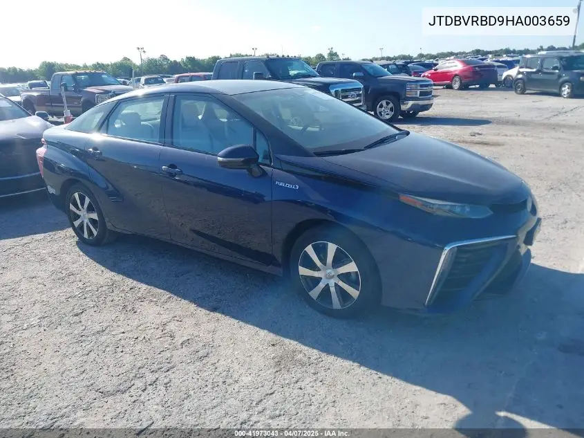 2017 Toyota Mirai VIN: JTDBVRBD9HA003659 Lot: 41973043