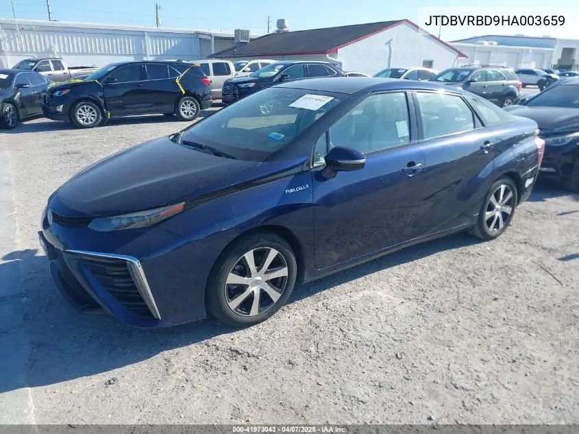 2017 Toyota Mirai VIN: JTDBVRBD9HA003659 Lot: 41973043