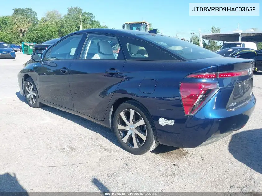 2017 Toyota Mirai VIN: JTDBVRBD9HA003659 Lot: 41973043