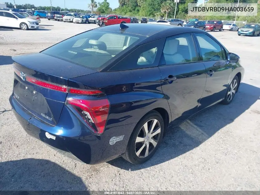 2017 Toyota Mirai VIN: JTDBVRBD9HA003659 Lot: 41973043