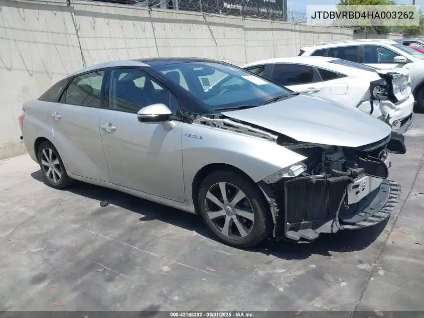 2017 Toyota Mirai VIN: JTDBVRBD4HA003262 Lot: 42168392