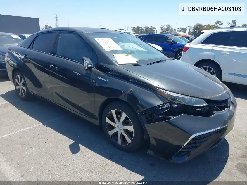2017 Toyota Mirai VIN: JTDBVRBD6HA003103 Lot: 42207055