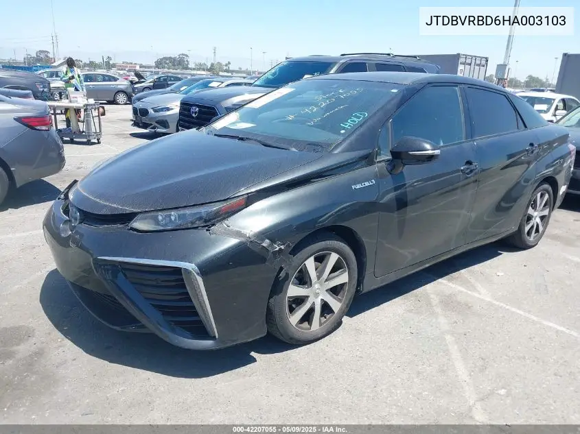 2017 Toyota Mirai VIN: JTDBVRBD6HA003103 Lot: 42207055