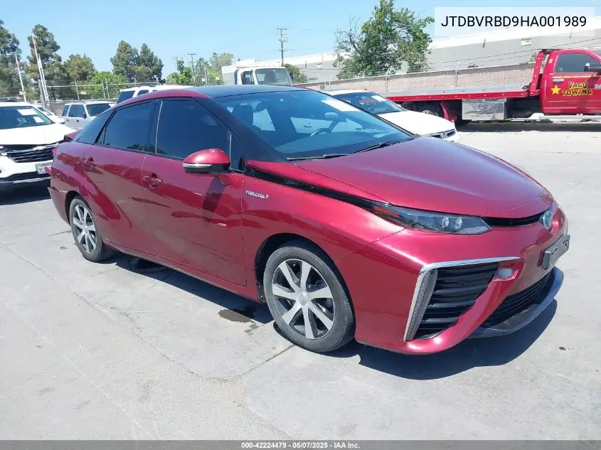 2017 Toyota Mirai VIN: JTDBVRBD9HA001989 Lot: 42224479