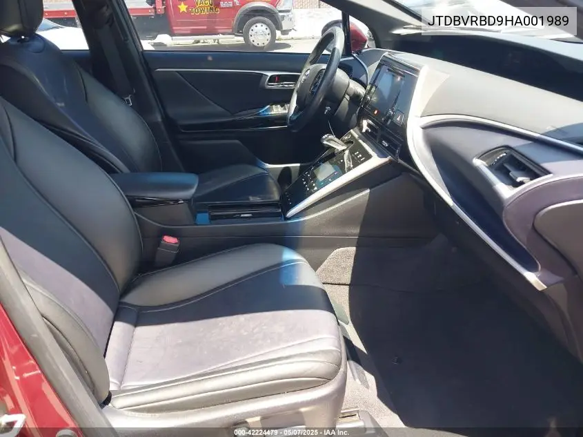 2017 Toyota Mirai VIN: JTDBVRBD9HA001989 Lot: 42224479