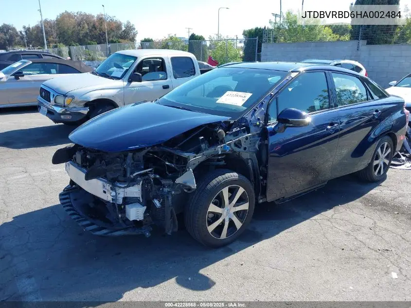 2017 Toyota Mirai VIN: JTDBVRBD6HA002484 Lot: 42228568