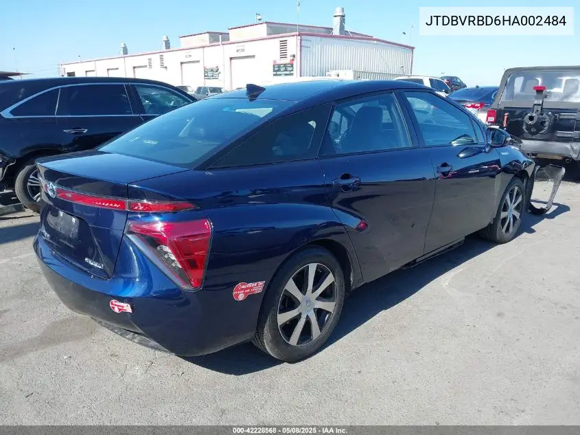 2017 Toyota Mirai VIN: JTDBVRBD6HA002484 Lot: 42228568