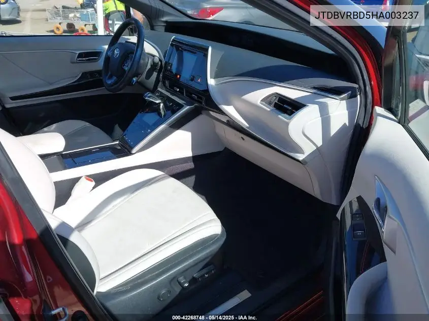 2017 Toyota Mirai VIN: JTDBVRBD5HA003237 Lot: 42268748