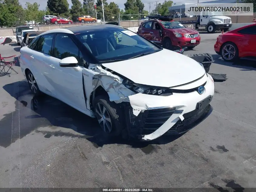2017 Toyota Mirai VIN: JTDBVRBD2HA002188 Lot: 42346951