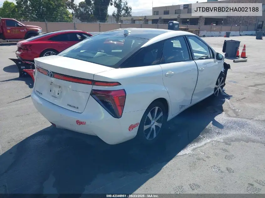 2017 Toyota Mirai VIN: JTDBVRBD2HA002188 Lot: 42346951