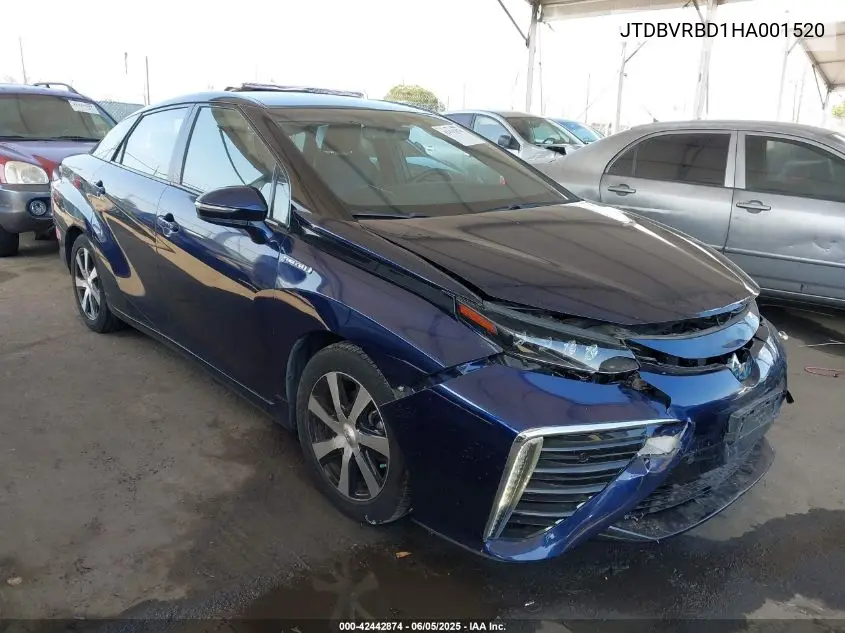 2017 Toyota Mirai VIN: JTDBVRBD1HA001520 Lot: 42442874