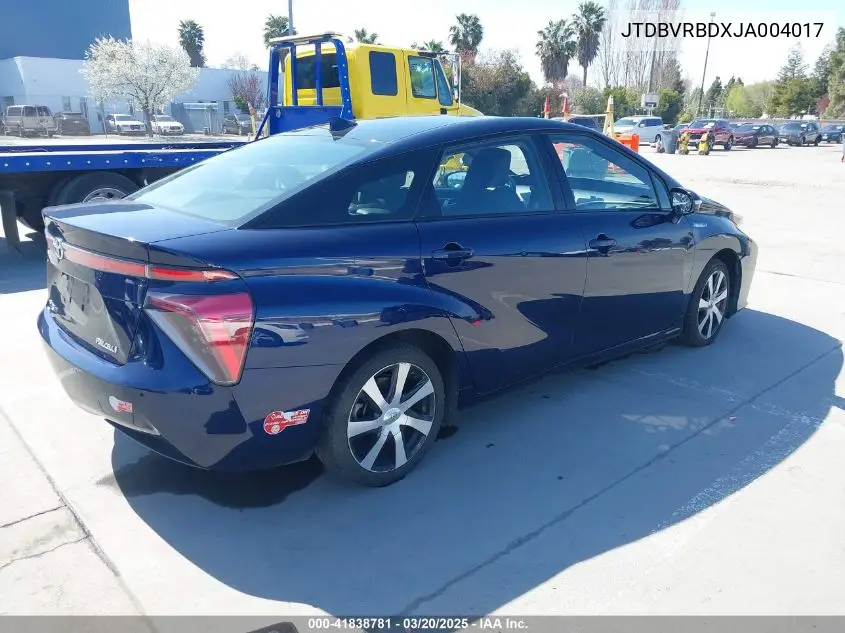 2018 Toyota Mirai VIN: JTDBVRBDXJA004017 Lot: 41838781