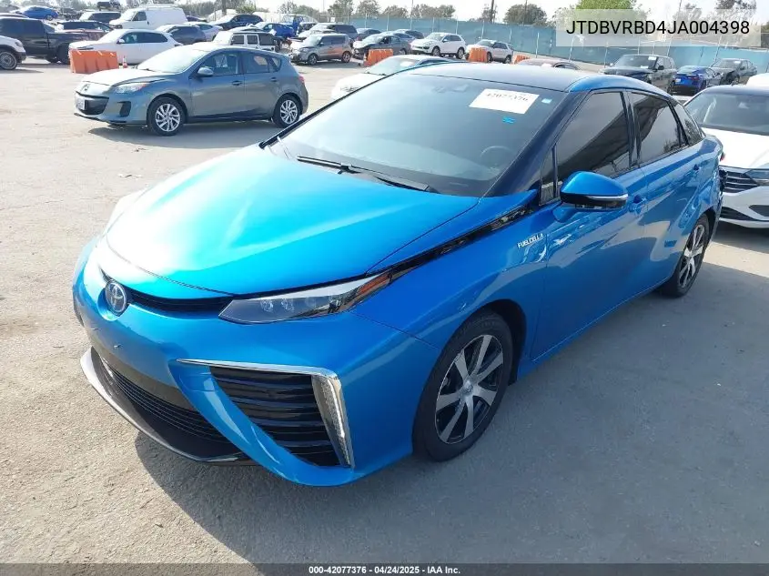 2018 Toyota Mirai VIN: JTDBVRBD4JA004398 Lot: 42077376
