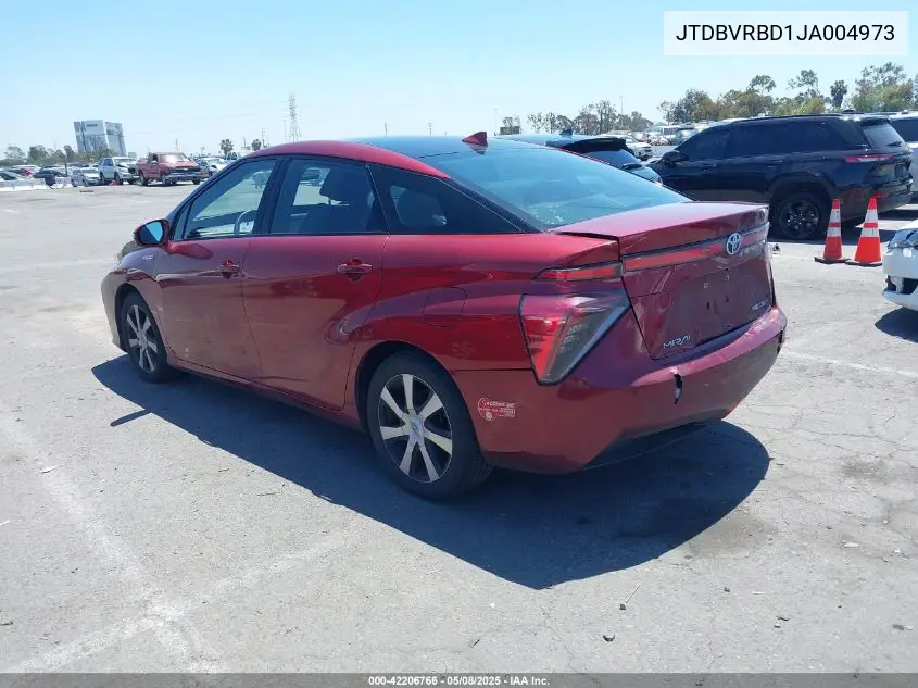 2018 Toyota Mirai VIN: JTDBVRBD1JA004973 Lot: 42206766