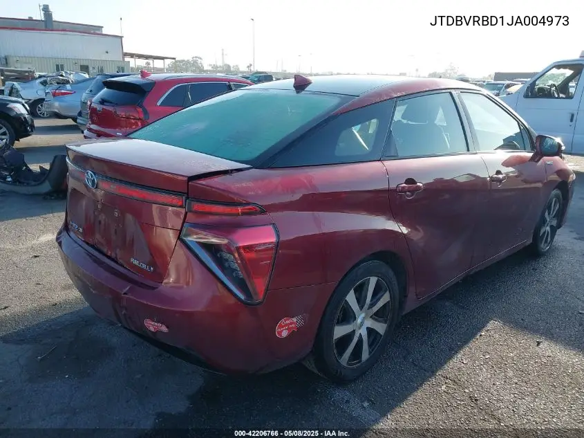 2018 Toyota Mirai VIN: JTDBVRBD1JA004973 Lot: 42206766