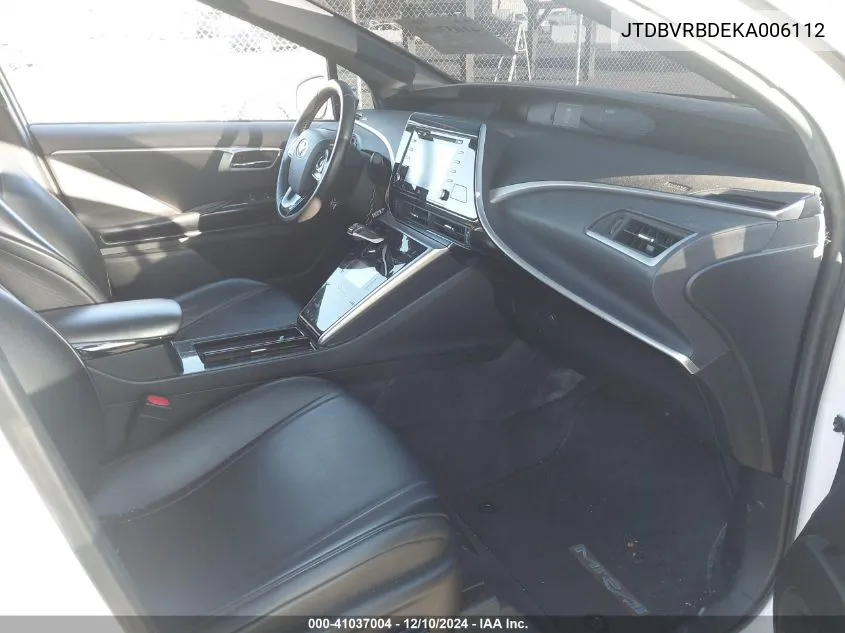 2019 Toyota Mirai VIN: JTDBVRBDEKA006112 Lot: 41037004