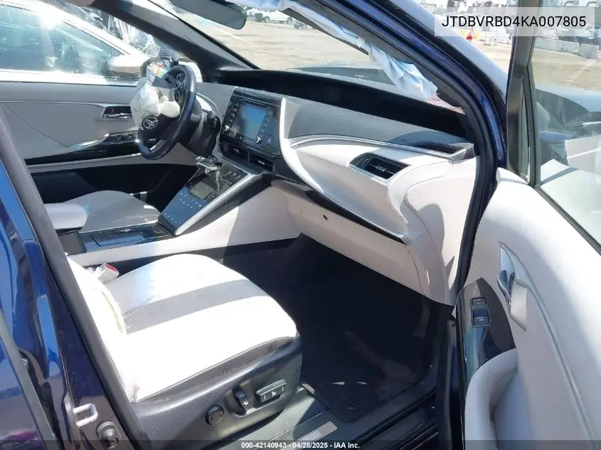 2019 Toyota Mirai VIN: JTDBVRBD4KA007805 Lot: 42140943
