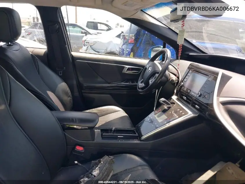2019 Toyota Mirai VIN: JTDBVRBD6KA006672 Lot: 42544221