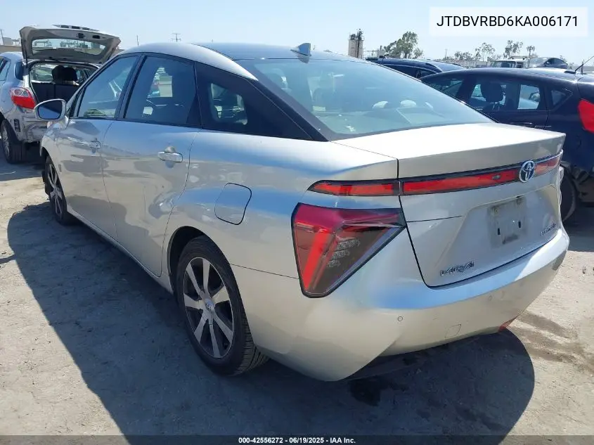2019 Toyota Mirai VIN: JTDBVRBD6KA006171 Lot: 42556272