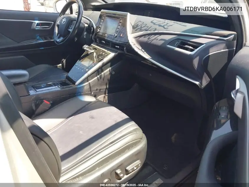 2019 Toyota Mirai VIN: JTDBVRBD6KA006171 Lot: 42556272