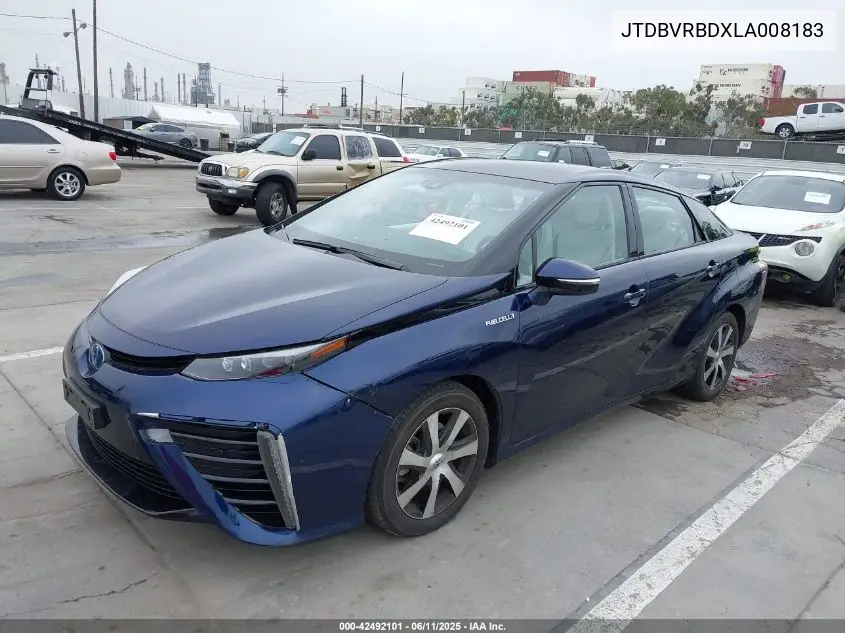 2020 Toyota Mirai VIN: JTDBVRBDXLA008183 Lot: 42492101
