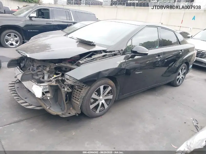 2020 Toyota Mirai VIN: JTDBVRBDXLA007938 Lot: 42564382