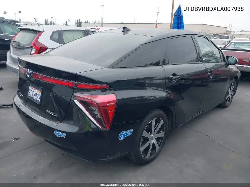 2020 Toyota Mirai VIN: JTDBVRBDXLA007938 Lot: 42564382