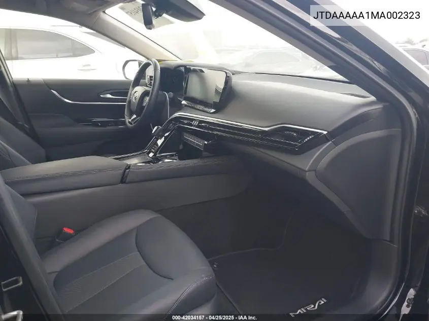 2021 Toyota Mirai Xle VIN: JTDAAAAA1MA002323 Lot: 42034157