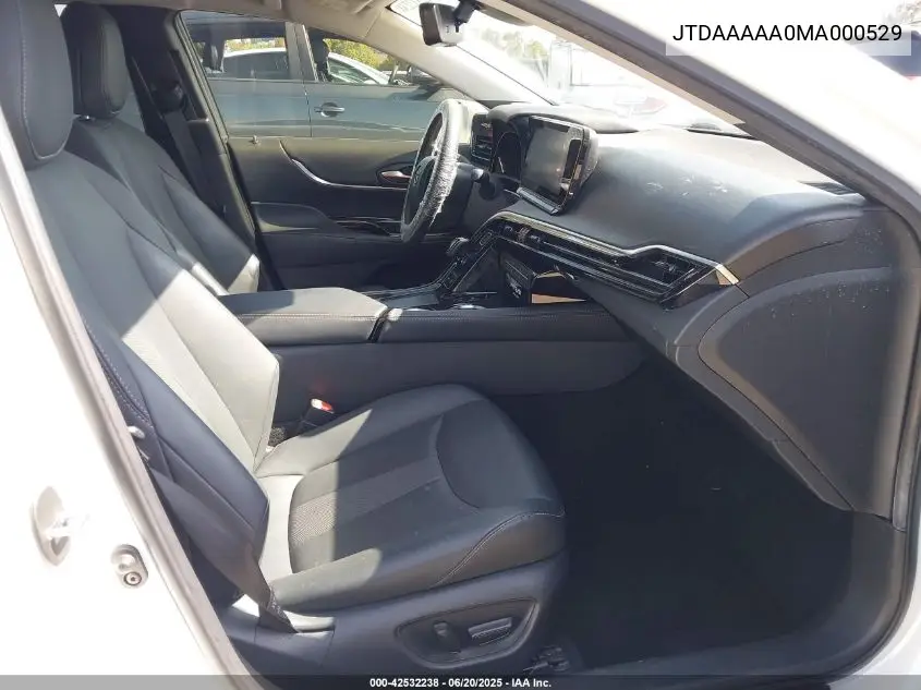 2021 Toyota Mirai Xle VIN: JTDAAAAA0MA000529 Lot: 42532238