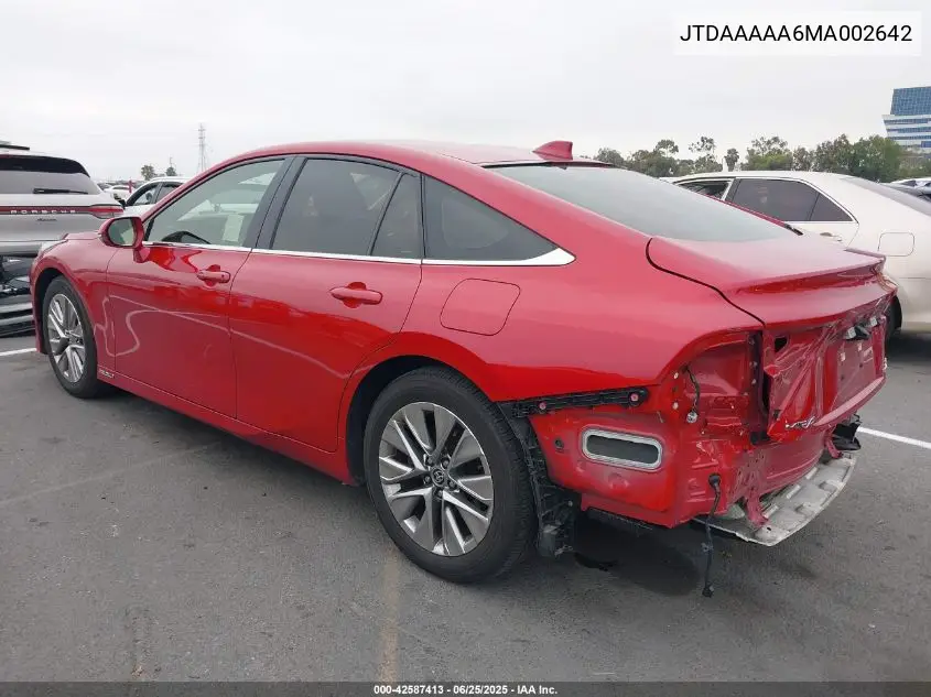 2021 Toyota Mirai Xle VIN: JTDAAAAA6MA002642 Lot: 42587413