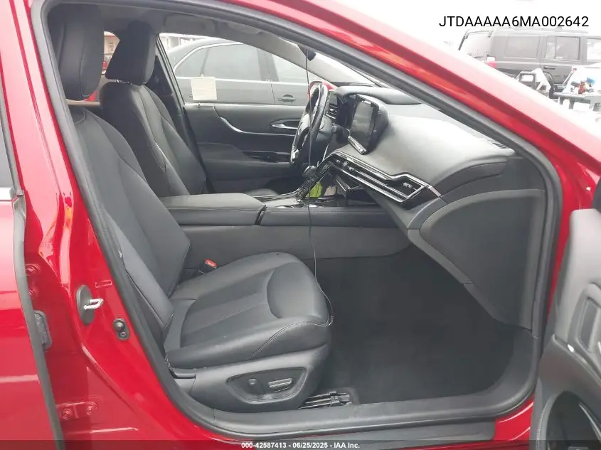 2021 Toyota Mirai Xle VIN: JTDAAAAA6MA002642 Lot: 42587413