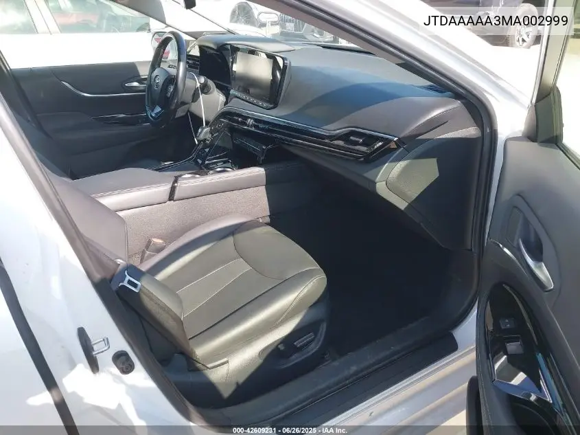 2021 Toyota Mirai Xle VIN: JTDAAAAA3MA002999 Lot: 42609231