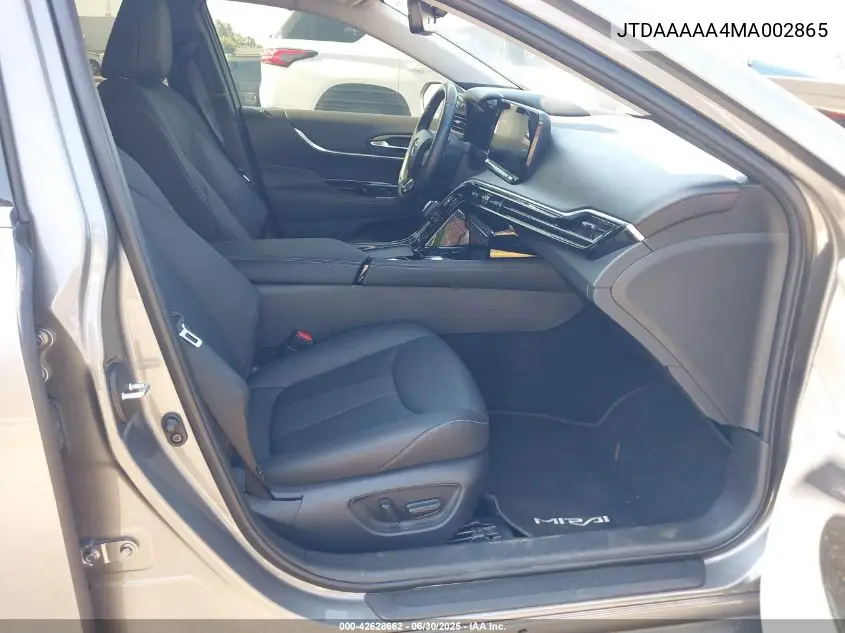 2021 Toyota Mirai Xle VIN: JTDAAAAA4MA002865 Lot: 42628662