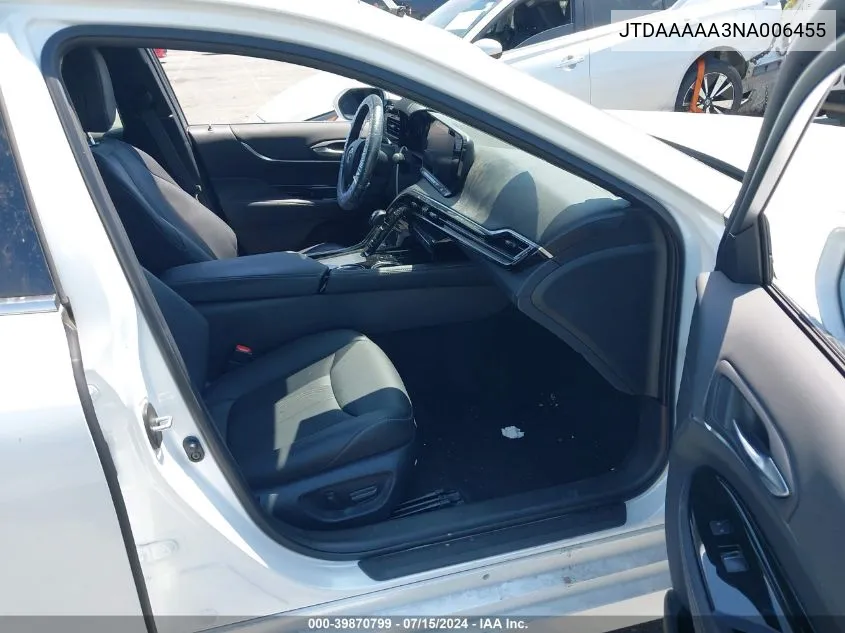 2022 Toyota Mirai Xle VIN: JTDAAAAA3NA006455 Lot: 39870799