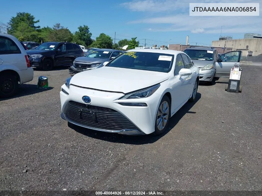 2022 Toyota Mirai Xle VIN: JTDAAAAA6NA006854 Lot: 40084926