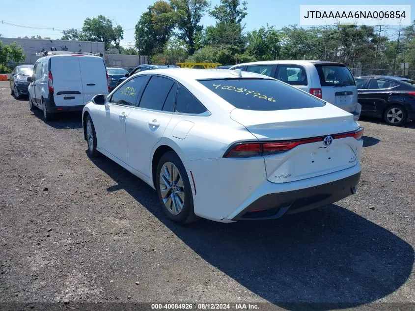 2022 Toyota Mirai Xle VIN: JTDAAAAA6NA006854 Lot: 40084926
