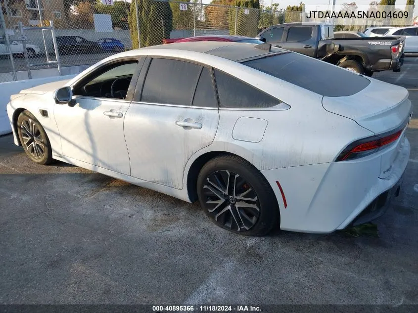2022 Toyota Mirai Limited VIN: JTDAAAAA5NA004609 Lot: 40895366