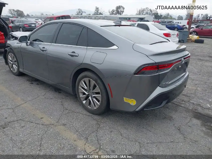 2022 Toyota Mirai Xle VIN: JTDAAAAA8NA005625 Lot: 41733799