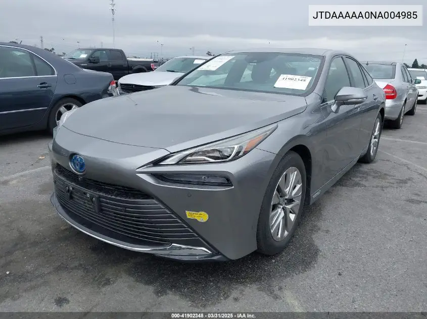 2022 Toyota Mirai Xle VIN: JTDAAAAA0NA004985 Lot: 41902348