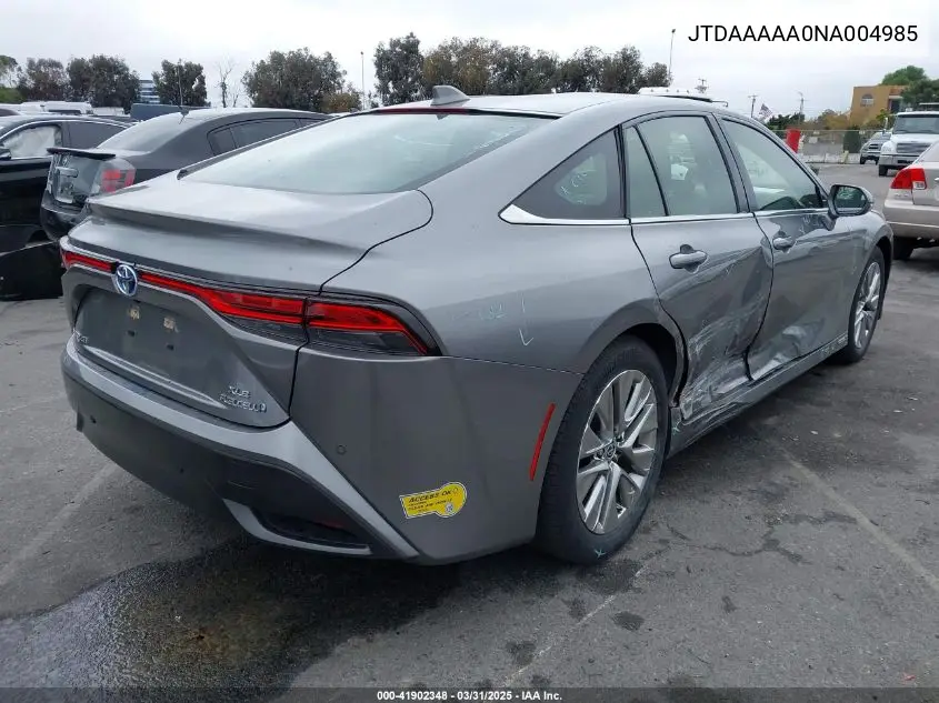 2022 Toyota Mirai Xle VIN: JTDAAAAA0NA004985 Lot: 41902348