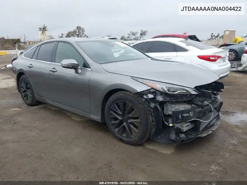 2022 Toyota Mirai Xle VIN: JTDAAAAA0NA004422 Lot: 41919705