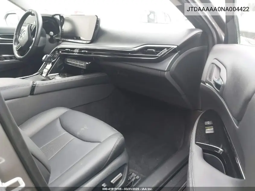 2022 Toyota Mirai Xle VIN: JTDAAAAA0NA004422 Lot: 41919705