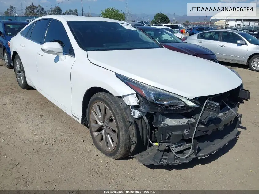 2022 Toyota Mirai Xle VIN: JTDAAAAA3NA006584 Lot: 42153328