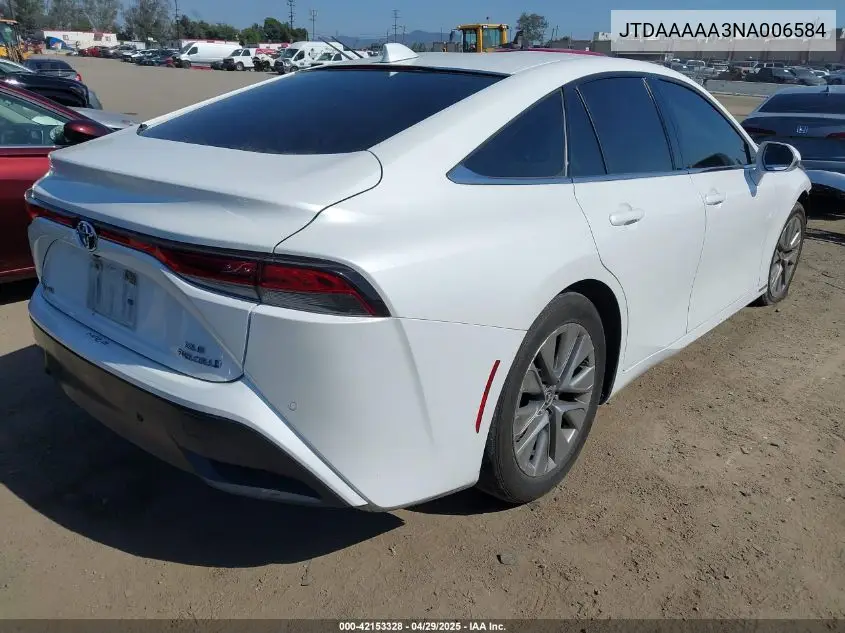 2022 Toyota Mirai Xle VIN: JTDAAAAA3NA006584 Lot: 42153328