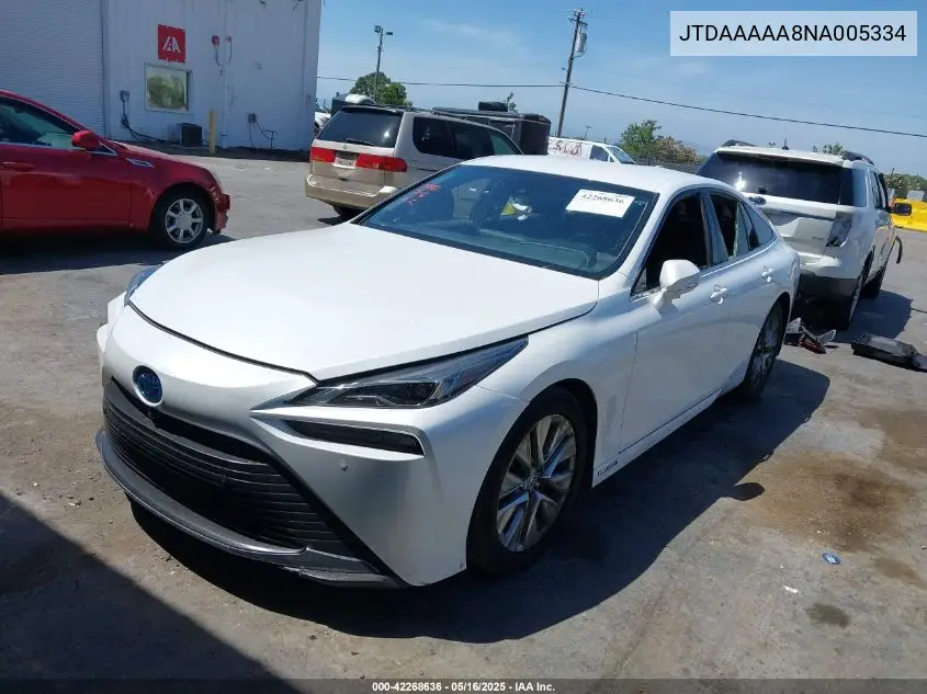 2022 Toyota Mirai Xle VIN: JTDAAAAA8NA005334 Lot: 42268636
