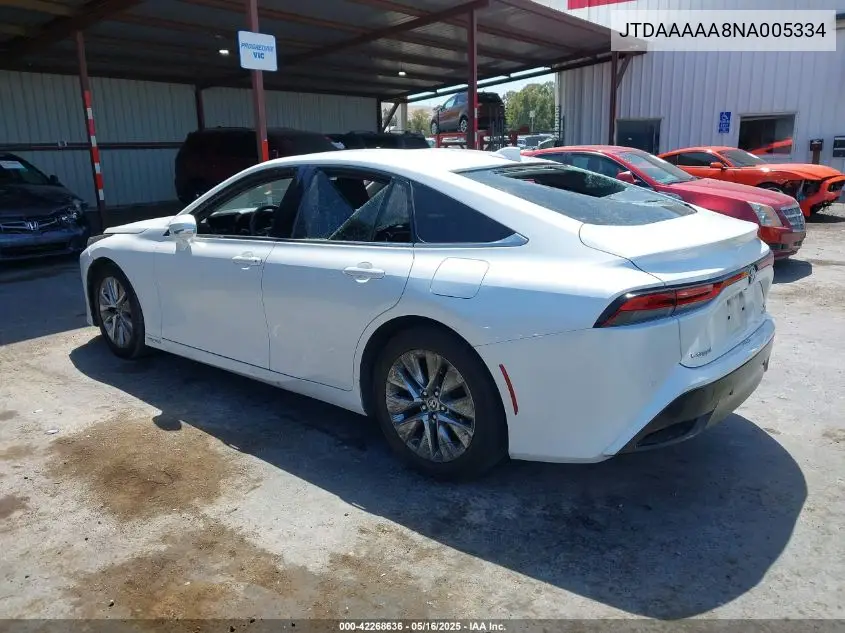 2022 Toyota Mirai Xle VIN: JTDAAAAA8NA005334 Lot: 42268636