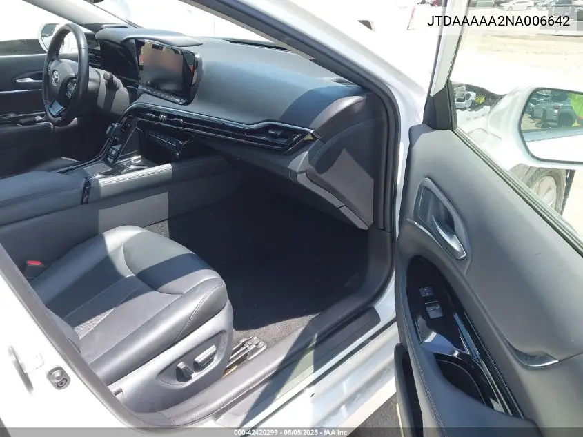 2022 Toyota Mirai Xle VIN: JTDAAAAA2NA006642 Lot: 42420299
