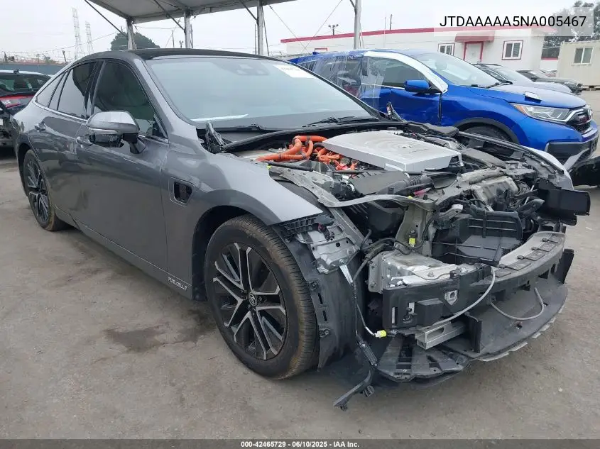 2022 Toyota Mirai Limited VIN: JTDAAAAA5NA005467 Lot: 42465729